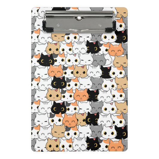 Kawaii Cat Pattern Mini Klembord (Voorkant)