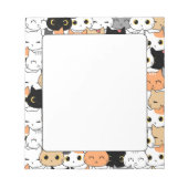 Kawaii Cat Pattern Notitieblok (Voorkant)