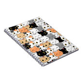 Kawaii Cat Pattern Notitieboek (Rechterzijde)