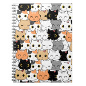 Kawaii Cat Pattern Notitieboek (Voorkant)