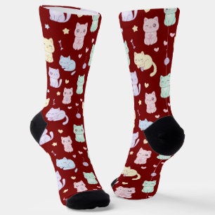Kawaii Cat Pattern Sokken