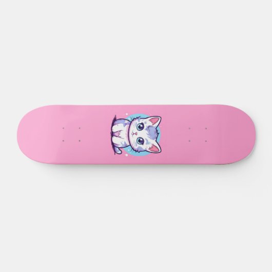 Kawaii Cat Persoonlijk Skateboard (Horizontaal)