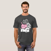 Kawaii Cat Pile Demigirl Pride T-shirt (Voorkant volledig)