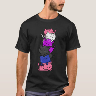 Kawaii Cat Pile GendervloeiPride T-shirt
