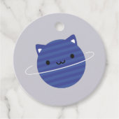 Kawaii Cat Planet in Space Bedankjes Labels (Voorkant)