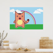 Kawaii cat poster (Keuken)