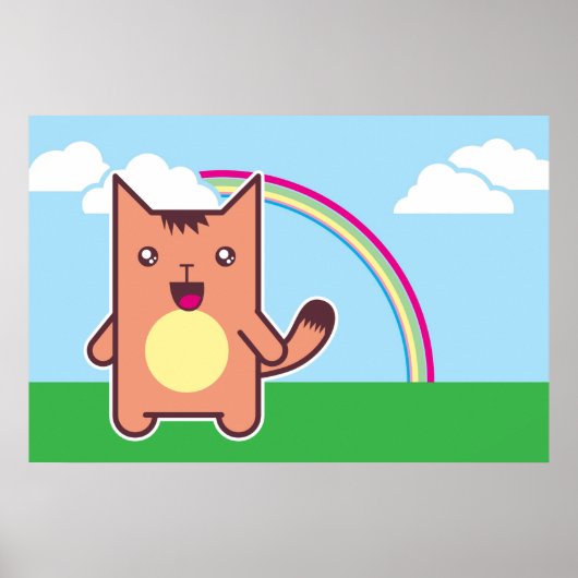 Kawaii cat poster (Voorkant)