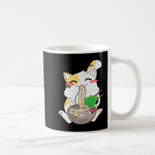 Kawaii Cat Ramen Anime Japans voedsel Gift Boy Gir Koffiemok