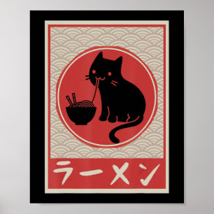  Kawaii Cat Ramen Anime Japanse Gift Girls Poster