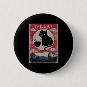  Kawaii Cat Ramen Anime Japanse Kinder meisjes Ronde Button 5,7 Cm
