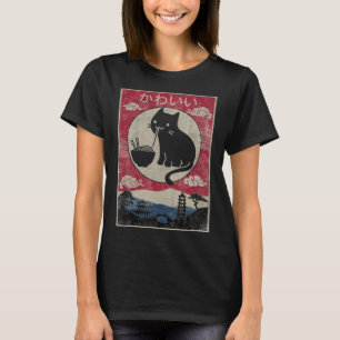 Kawaii Cat Ramen Anime Japanse Kinder meisjes T-shirt