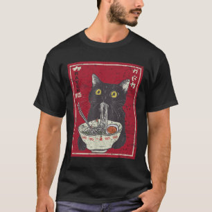 Kawaii Cat Ramen Japans eten Grappige Anime Girls  T-shirt