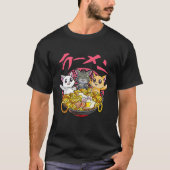 Kawaii Cat Ramen Neko Japanner Noodle Anime Cat Lo T-shirt (Voorkant)