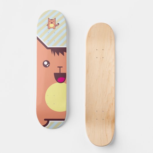 Kawaii cat skateboard (Voorkant)