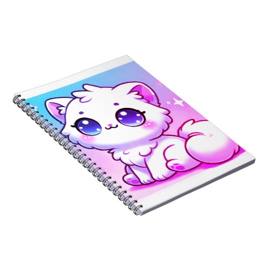 Kawaii Cat Spiral Notitieboek (Rechterzijde)