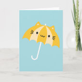 Kawaii Cat Umbrella Kaart (Voorkant)