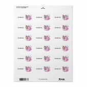 Kawaii Cat Verjaardagsadreslabel ZO SCHATTIGE! Etiket (Full Sheet)