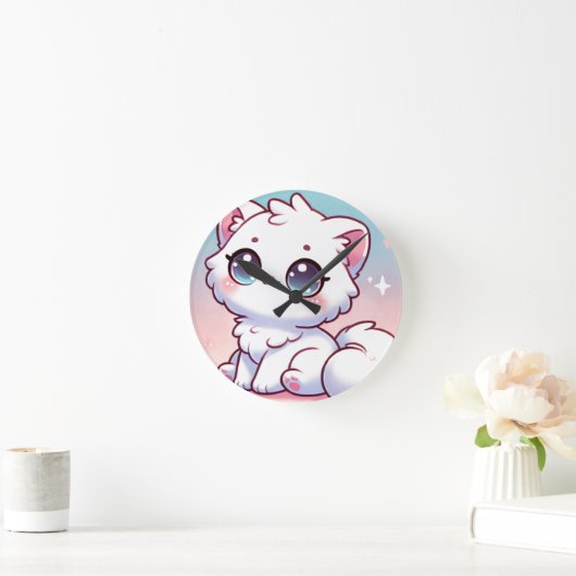 Kawaii Cat wandklok (Huis)