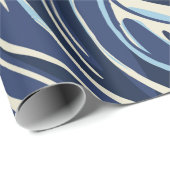 Kawaii Cat Wave Wrapping Paper Cadeaupapier (Rol Hoek)