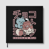 Kawaii Cat with Chocolate Milk – Japanese Pop Art  Gastenboek (Voorkant)