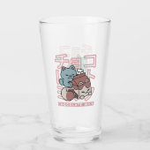 Kawaii Cat with Chocolate Milk – Japanese Pop Art Glas (Achterkant)