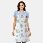 Kawaii Cats Baking Fun Apron Schort (Gedragen)