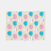 Kawaii Cats Cup Fleece Deken (Voorkant (Horizontaal))