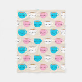 Kawaii Cats Cup Fleece Deken (Voorkant)