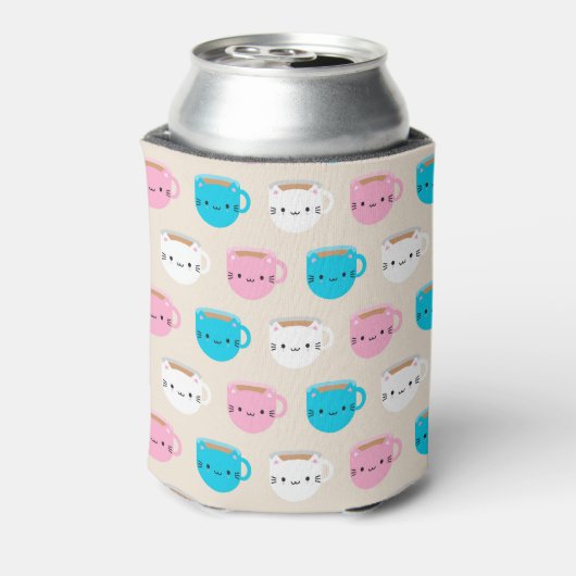 Kawaii Cats Cup of Tea Blikjeskoeler (Blikje Achterkant)