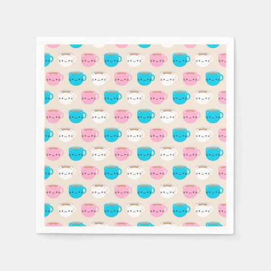 Kawaii Cats Cup Servet (Voorkant)