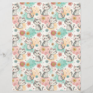 Kawaii cats kat patroon plakboek papier