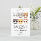 Kawaii Cats Kinderen verjaardagsfeestje Kaart (Staand voorkant)