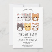 Kawaii Cats Kinderen verjaardagsfeestje Kaart (Voorkant)