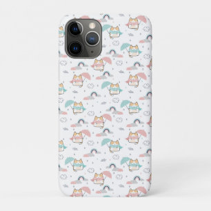 Kawaii Cats Rainy Day Pattern Case-Mate iPhone Case