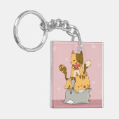 Kawaii Cats Sleutelhanger (Voorkant Links)