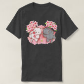 Kawaii Cats under Cherry Blossom Trees Japanese Sa T-shirt (Design voorkant)