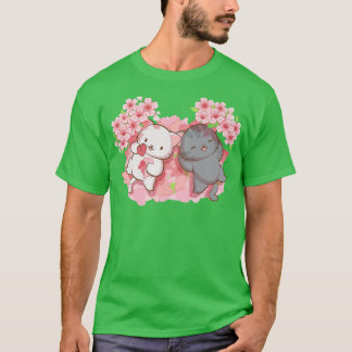 Kawaii Cats under Cherry Blossom Trees Japans Sa T-shirt