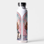 Kawaii Cavalier King Charles Pastel Glas in lood Waterfles (Links)