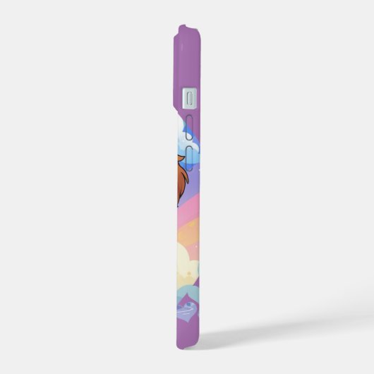 Kawaii Cavalier King Charles Pastel Rainbow iPhone 15 Case (Linkerkant)