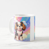 Kawaii Cavalier King Charles Pastel Rainbow Koffiemok (Voorkant links)