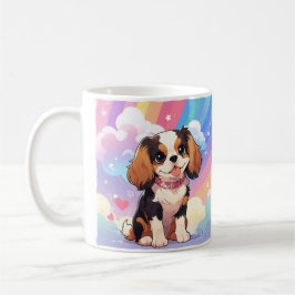 Kawaii Cavalier King Charles Pastel Rainbow Koffiemok