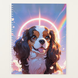 Kawaii Cavalier King Charles Pastel Rainbow sky Planner