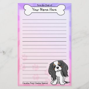 Kawaii Cavalier King Charles Spaniel Stationery Briefpapier