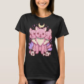 Kawaii Cerberus Pastel Gothic Puppy Art T-shirt (Voorkant)