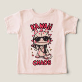 Kawaii Chaos Cool Axolotl Sunglasses LeatherJacket (Design voorkant)