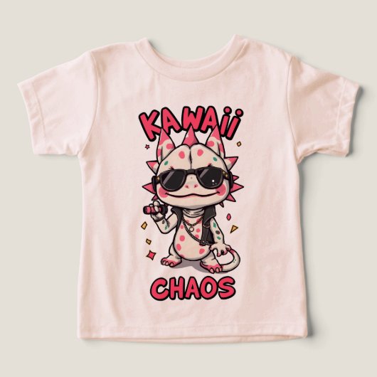 Kawaii Chaos Cool Axolotl Sunglasses LeatherJacket (Design voorkant)