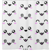 Kawaii Character Facters Shower Curtain Douchegordijn (Voorkant)