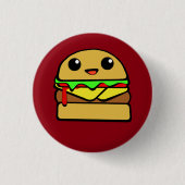 Kawaii Cheese Burger Ronde Button 3,2 Cm (Voorkant)