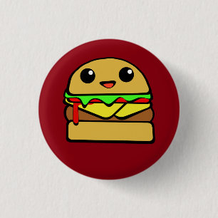 Kawaii Cheese Burger Ronde Button 3,2 Cm