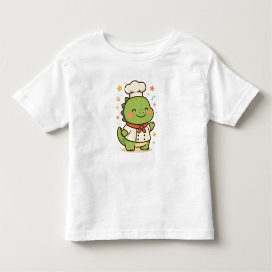 Kawaii Chef Dinosaur – Cute Dino Jobs Kinder Shirts (Voorkant)